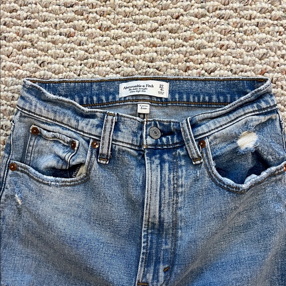 Abercrombie and Fitch The Ankle Straight Ultra High Rise Curve Love Size 27 / 4R - Picture 3 of 6